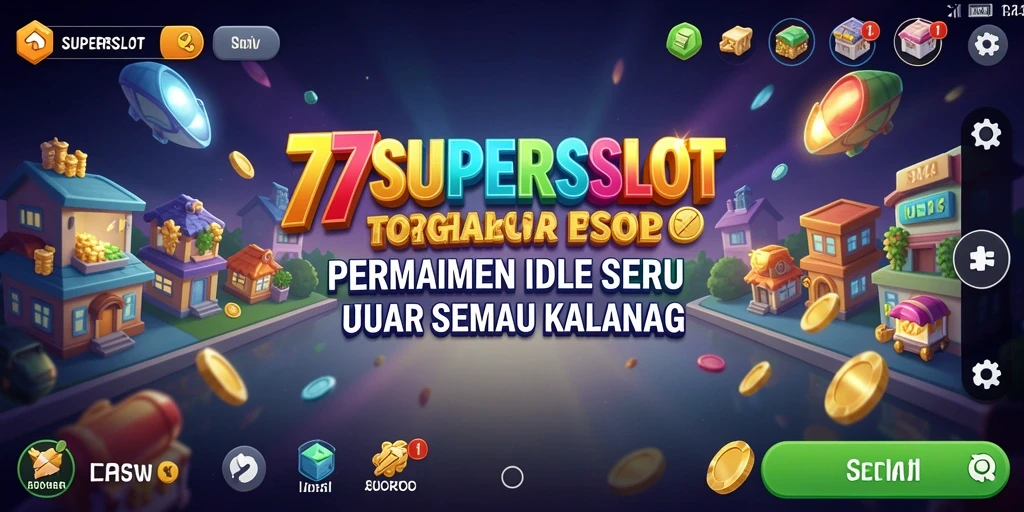 Tampilan gameplay menarik di 77SUPERSLOT dengan slot penuh warna.