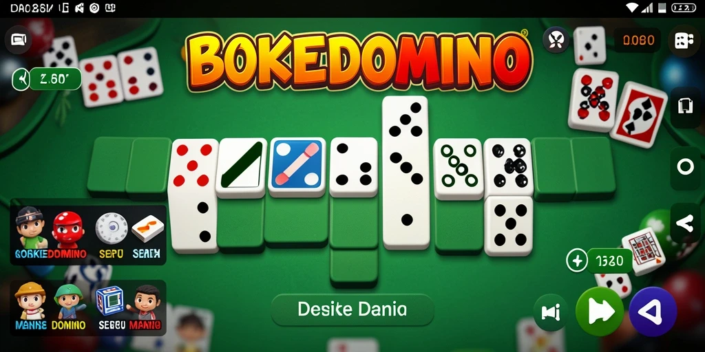 Tampilan gameplay BOKEDOMINO yang seru dan interaktif.