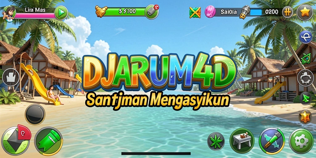 Tampilan gameplay DJARUM4D yang menyenangkan dan ceria.