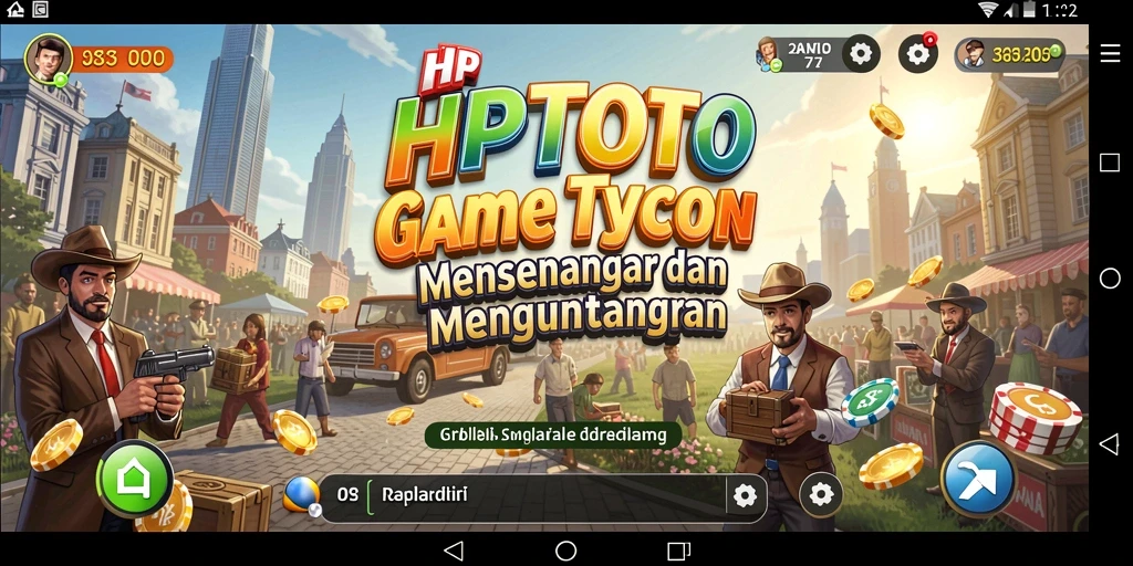 Tampilan gameplay HPTOTO dengan elemen manajemen bisnis yang mendebarkan.