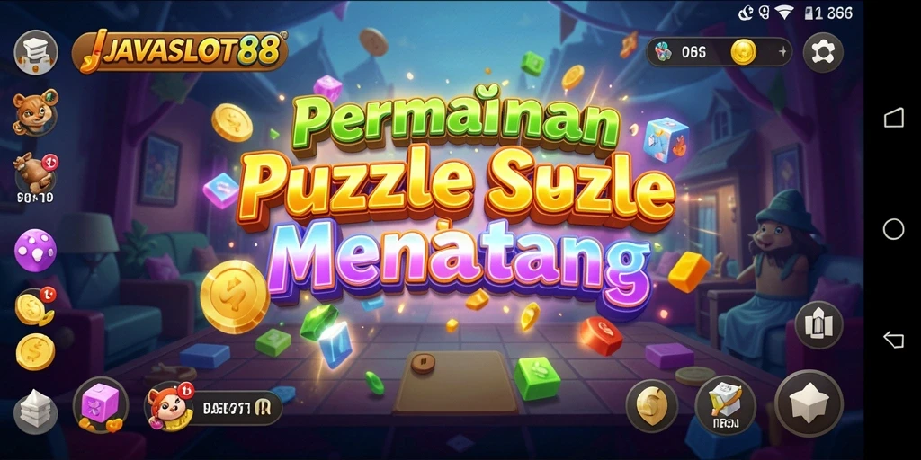 Tampilan gameplay seru JAVASLOT88 dengan teka-teki yang menantang.