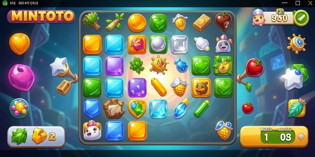 Tampilan gameplay MINTOTO yang seru dalam genre Match-3.