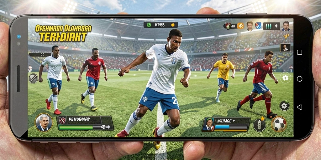 Tampilan gameplay seru dari MT966 dengan aksi olahraga mendebarkan.