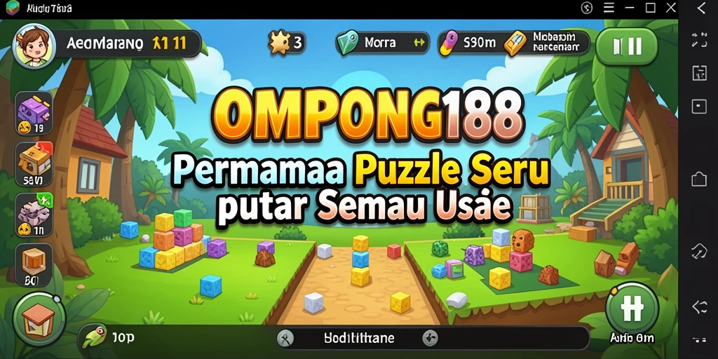 Tampilan gameplay OMPONG188 dengan tantangan Puzzle yang menarik.