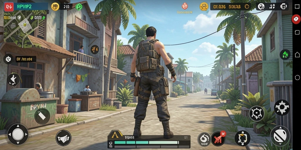 Screenshot gameplay RPVIP2 menampilkan karakter dalam lingkungan interaktif.