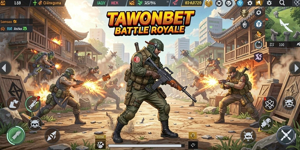 Tampilan gameplay TAWONBET yang intens dan penuh aksi.